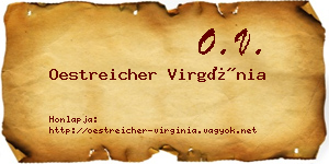 Oestreicher Virgínia névjegykártya